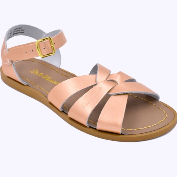 SALTWATER SANDALS Rose Gold Big Girl Original Style - Picture 1 of 8